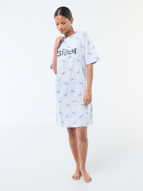 Chemise de nuit tee-shirt 'Stitch' - Kiabi