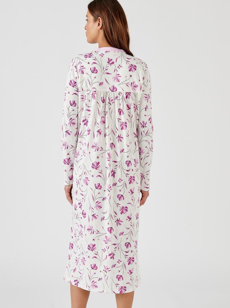 Chemise de nuit Thermolactyl avec chauffe-épaules  - Damart Rose - Kiabi