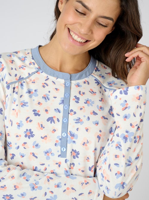 Chemise de nuit Thermolactyl chauffe-épaules - Damart - Kiabi