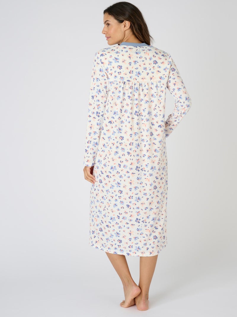 Chemise de nuit Thermolactyl chauffe-épaules - Damart Bleu - Kiabi