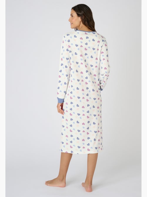 Chemise de nuit Thermolactyl col boutonné - Damart - Kiabi