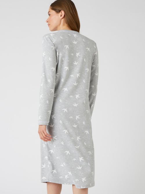 Chemise de nuit Thermolactyl en maille interlock - Damart - Kiabi
