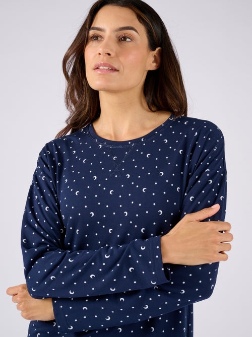Chemise de nuit Thermolactyl en maille jersey - Damart - Kiabi