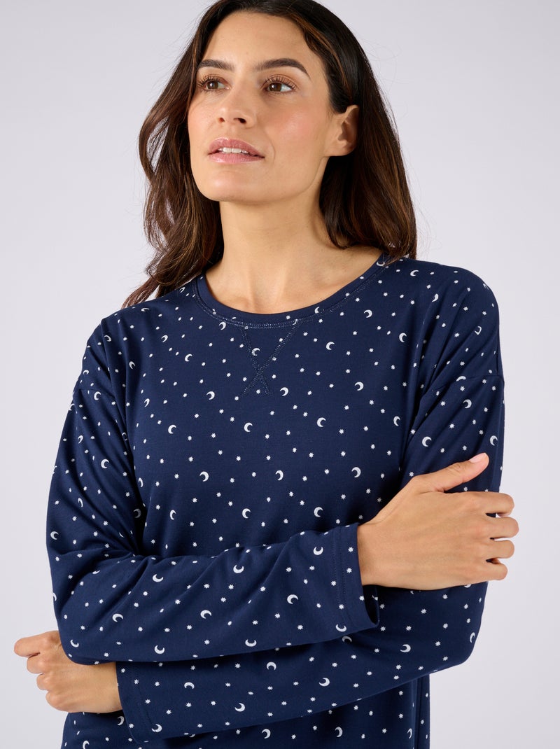 Chemise de nuit Thermolactyl en maille jersey - Damart Blanc - Kiabi