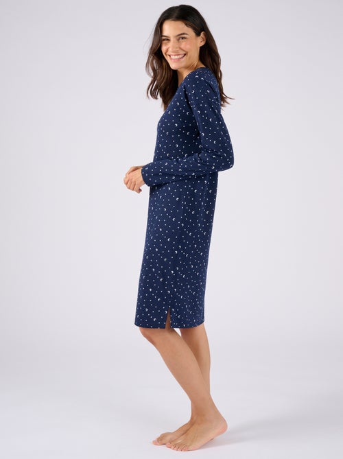 Chemise de nuit Thermolactyl en maille jersey - Damart - Kiabi