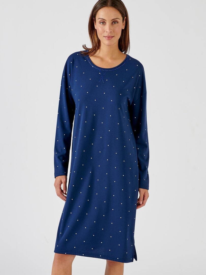 Chemise De Nuit Thermolactyl En Maile Jersey - Damart - Bleu
