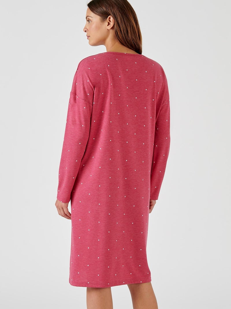 Chemise de nuit Thermolactyl en maille jersey - Damart Rouge cerise - Kiabi