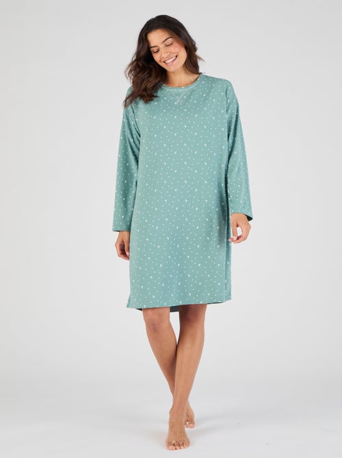 Chemise de nuit Thermolactyl en maille jersey - Damart - Kiabi