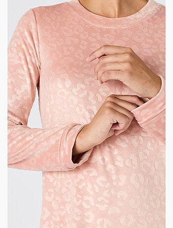 Chemise de nuit Thermolactyl en velours embossé - Damart