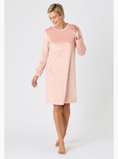 Chemise de nuit Thermolactyl en velours embossé - Damart - Kiabi