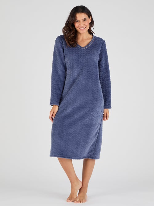 Chemise de nuit Thermolactyl maille reliéfée - Damart - Kiabi