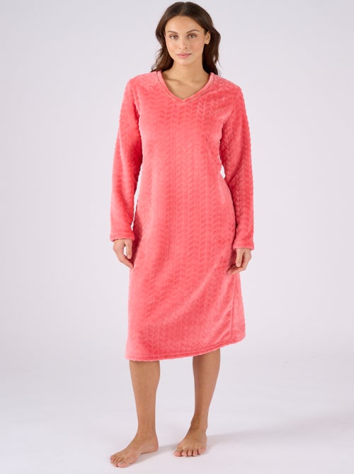 Chemise de nuit Thermolactyl maille reliéfée - Damart - Kiabi