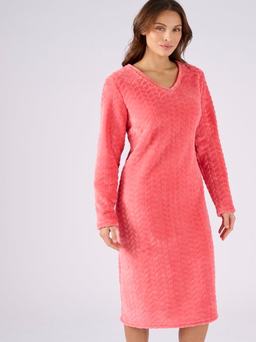 Chemise de nuit Thermolactyl maille reliéfée - Damart - Kiabi