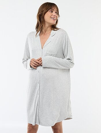 Chemise de nuit unie de maternité