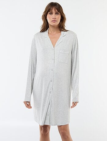Chemise de nuit unie de maternité