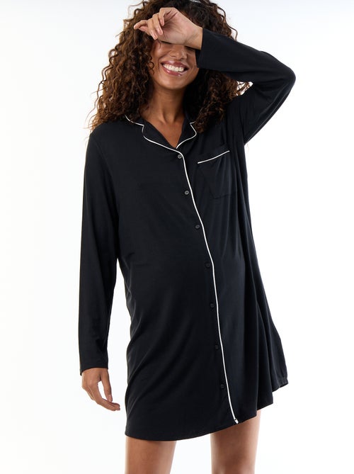 Chemise de nuit unie de maternité - Kiabi Chemise de nuit unie de maternité - Kiabi
