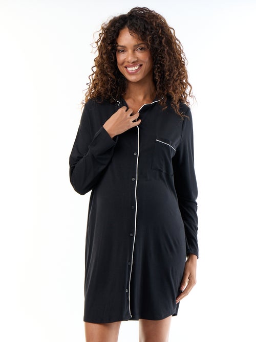 Chemise de nuit unie de maternité - Kiabi Chemise de nuit unie de maternité - Kiabi