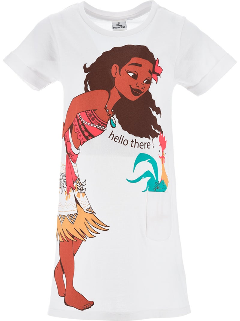 Chemise de Nuit Vaiana   | Licence Officielle Blanc - Kiabi