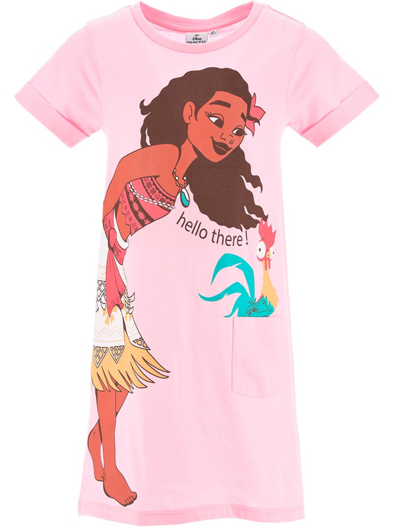 Chemise de Nuit Vaiana   | Licence Officielle Rose - Kiabi