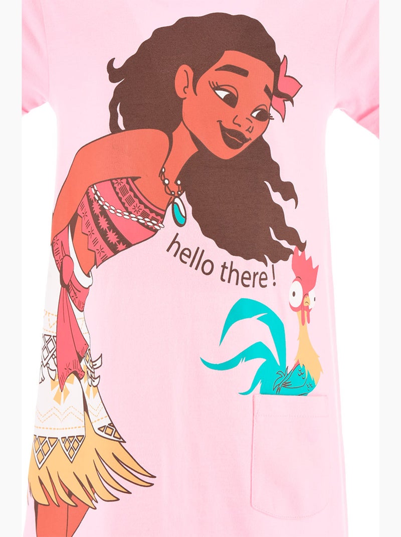 Chemise de Nuit Vaiana   | Licence Officielle Rose - Kiabi