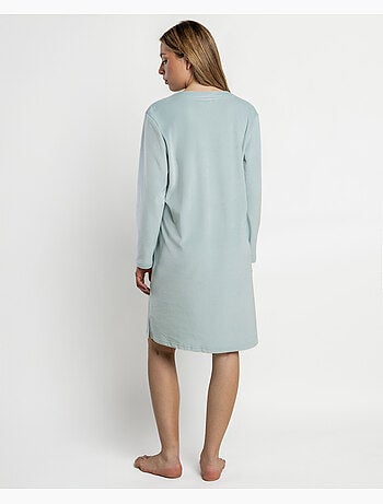 Chemise de nuit velours manches longues luxury guipure