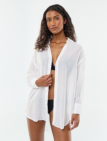 Chemise de plage fluide imprimée