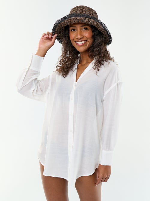 Chemise de plage fluide imprimée - Kiabi