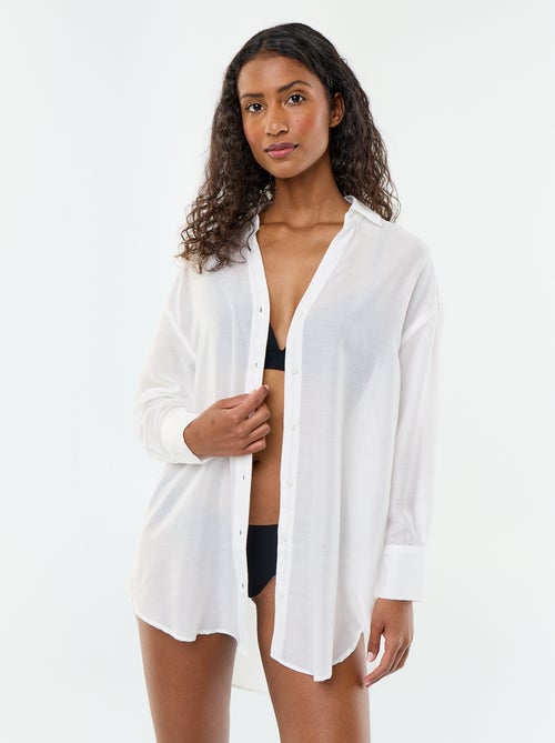 Chemise de plage fluide imprimée - Kiabi