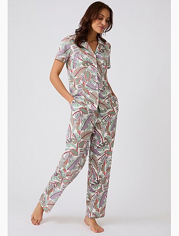 Chemise de pyjama en pur coton peigné - Damart