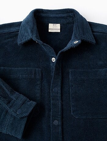 Chemise de Surchemise en Velours Côtelé