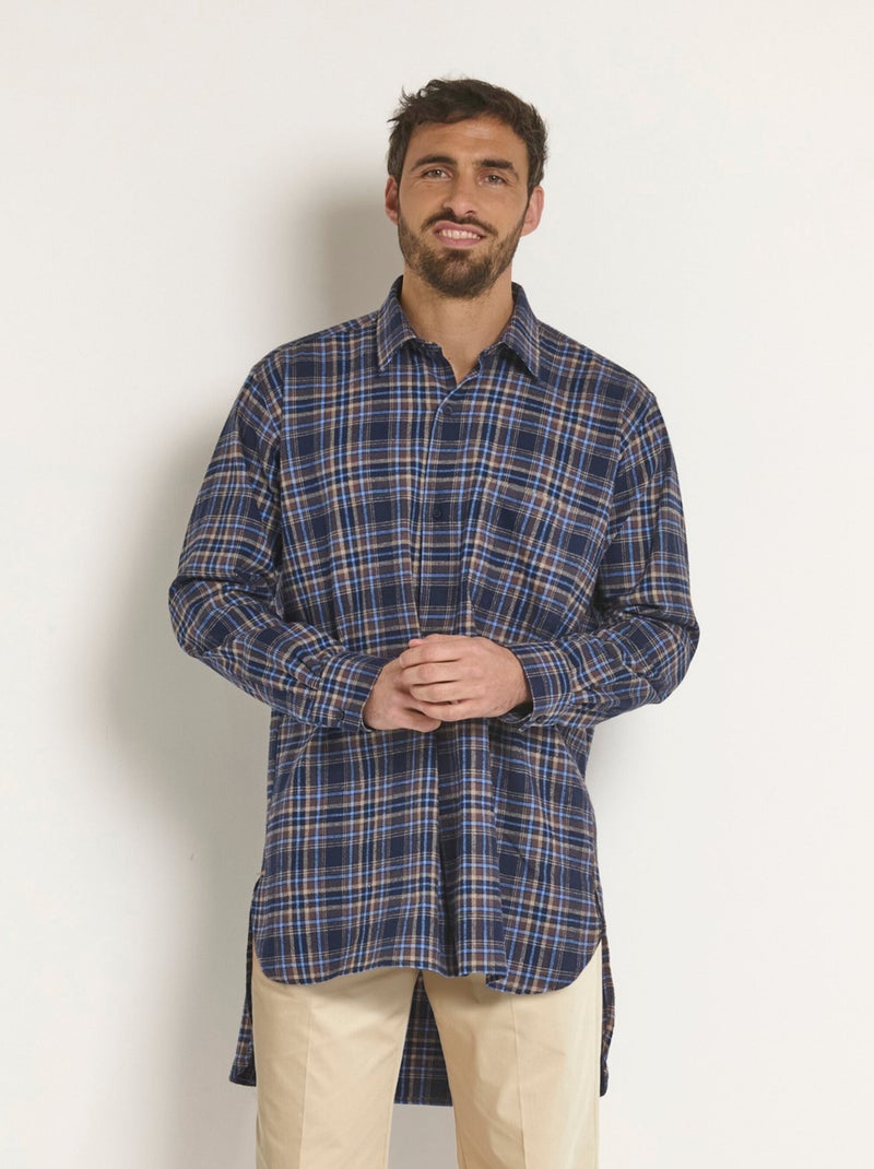 Chemise de travail chaude flanelle à carreaux Bleu - Kiabi
