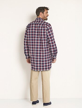 Chemise de travail chaude flanelle à carreaux