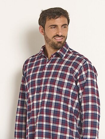 Chemise de travail chaude flanelle à carreaux