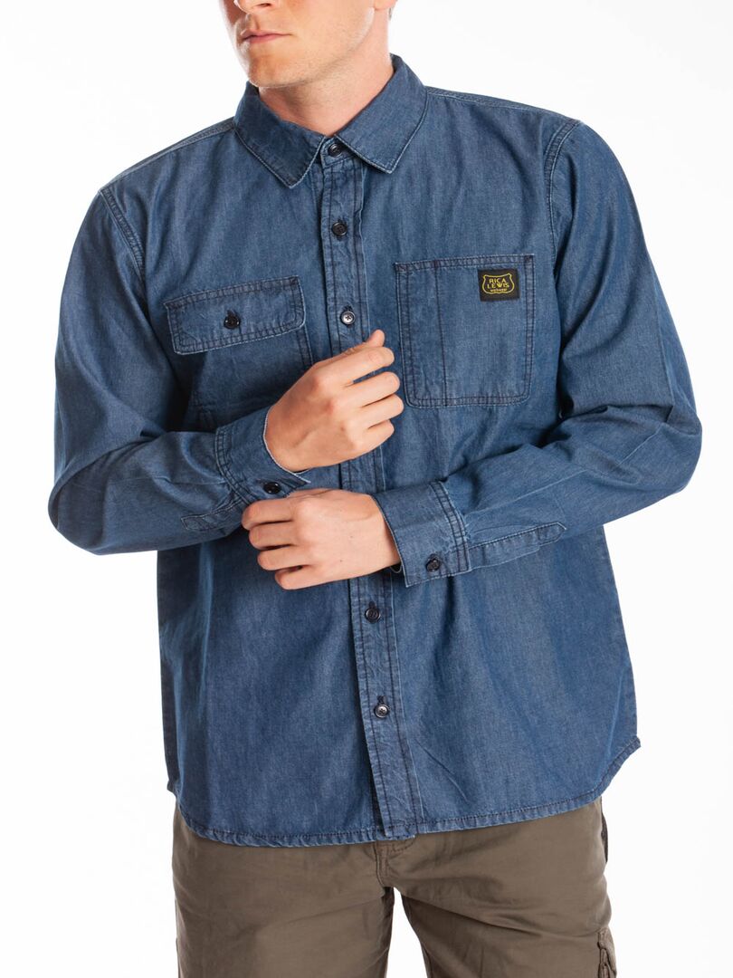 Chemise de travail en jeans MATT 'Rica Lewis' Bleu - Kiabi