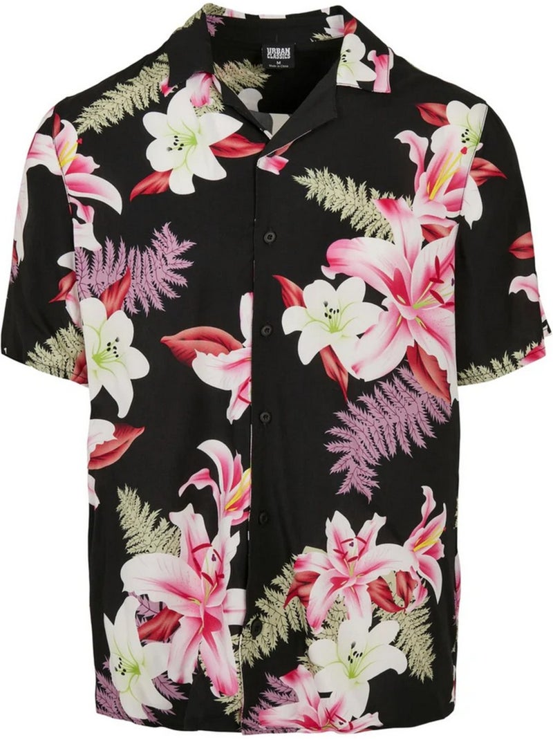 Chemise de vacances - urban classics Gris Rose foncé Noir - Kiabi