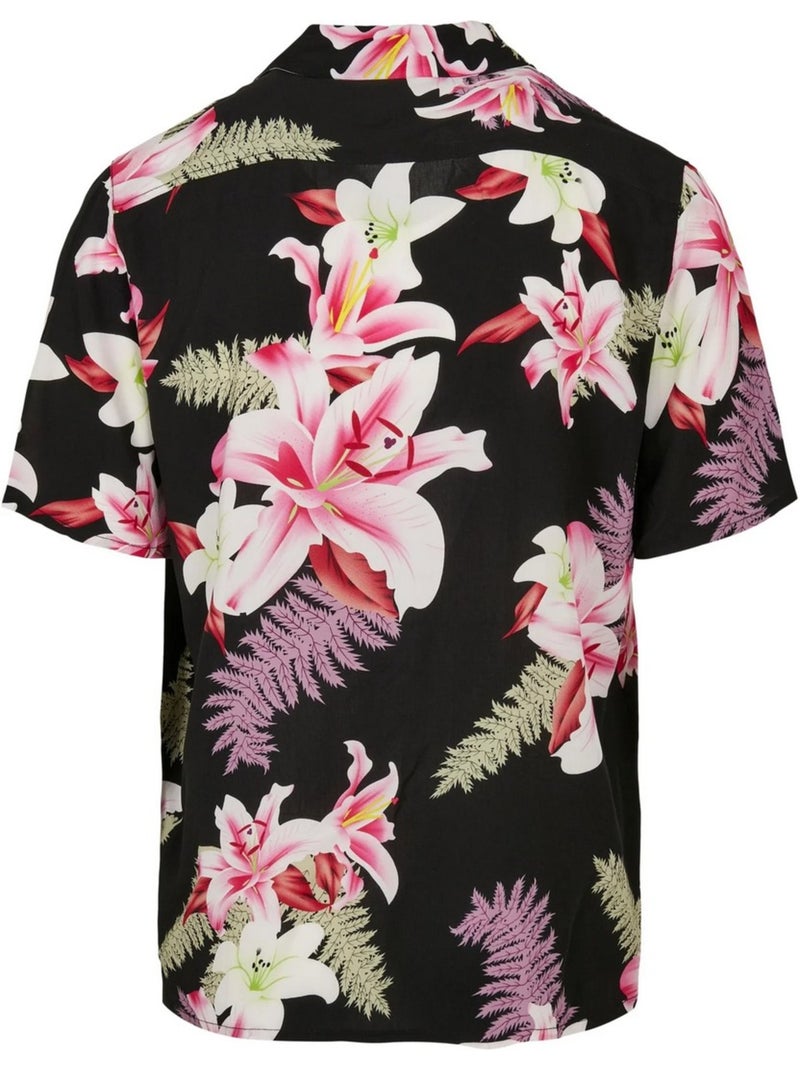 Chemise de vacances - urban classics Gris Rose foncé Noir - Kiabi