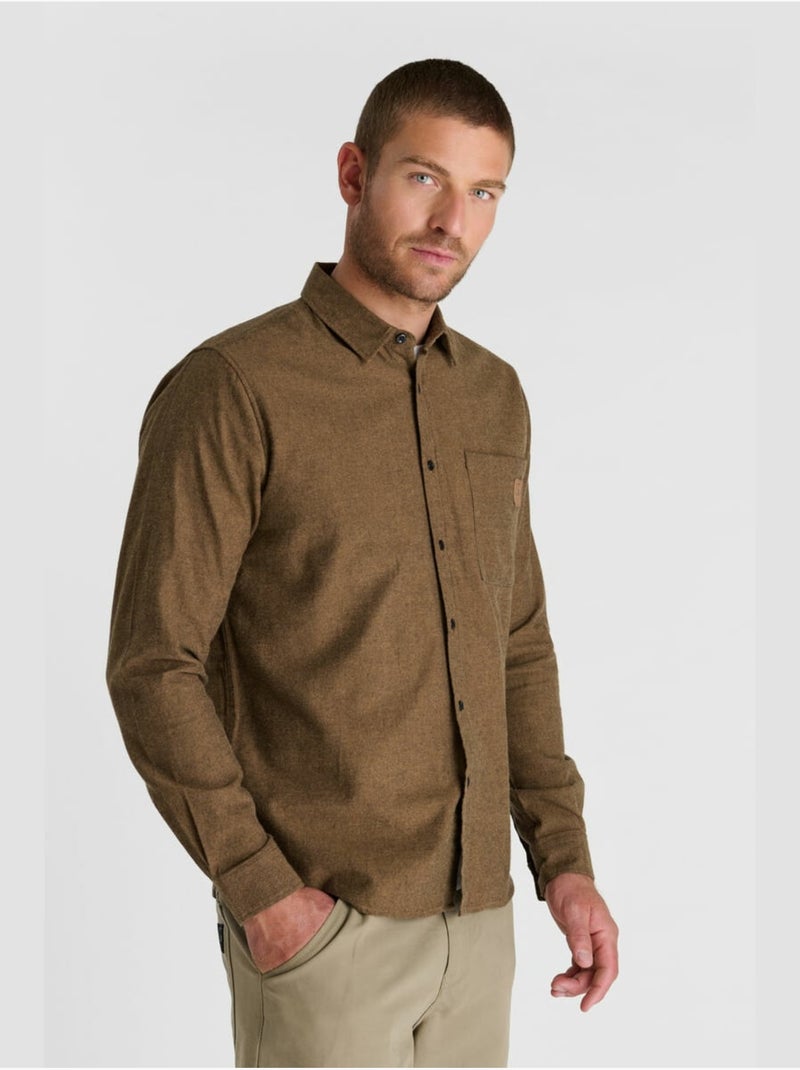Chemise debun 'le temps des cerises' Marron - Kiabi