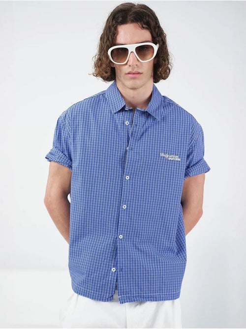 Chemise décontractée à carreaux boutonnée à manches courtes giesto - Kiabi Chemise décontractée à carreaux boutonnée à manches courtes giesto - Kiabi