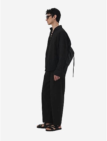 Chemise décontractée à manches longues avec lien à nouer giesto