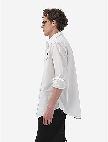 Chemise décontractée à manches longues en coton avec poche giesto