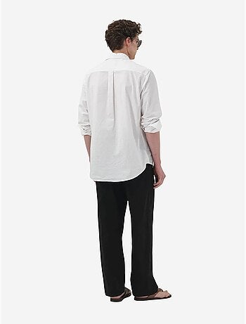 Chemise décontractée à manches longues en coton avec poche giesto