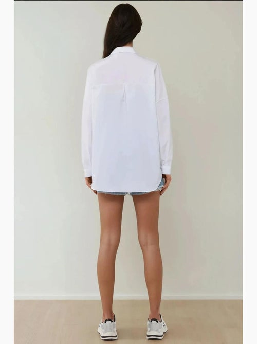 Chemise décontractée à manches longues en lin mélangé hiccup - Kiabi
