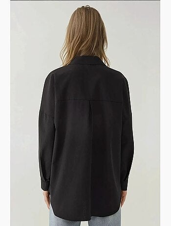 Chemise décontractée à manches longues en lin mélangé hiccup