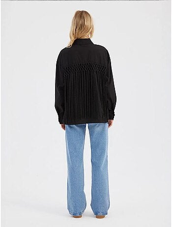 Chemise décontractée à pompons