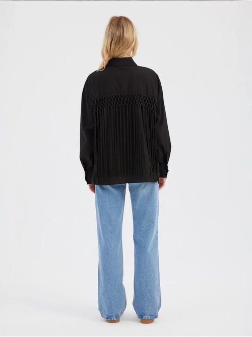 Chemise décontractée à pompons - Kiabi