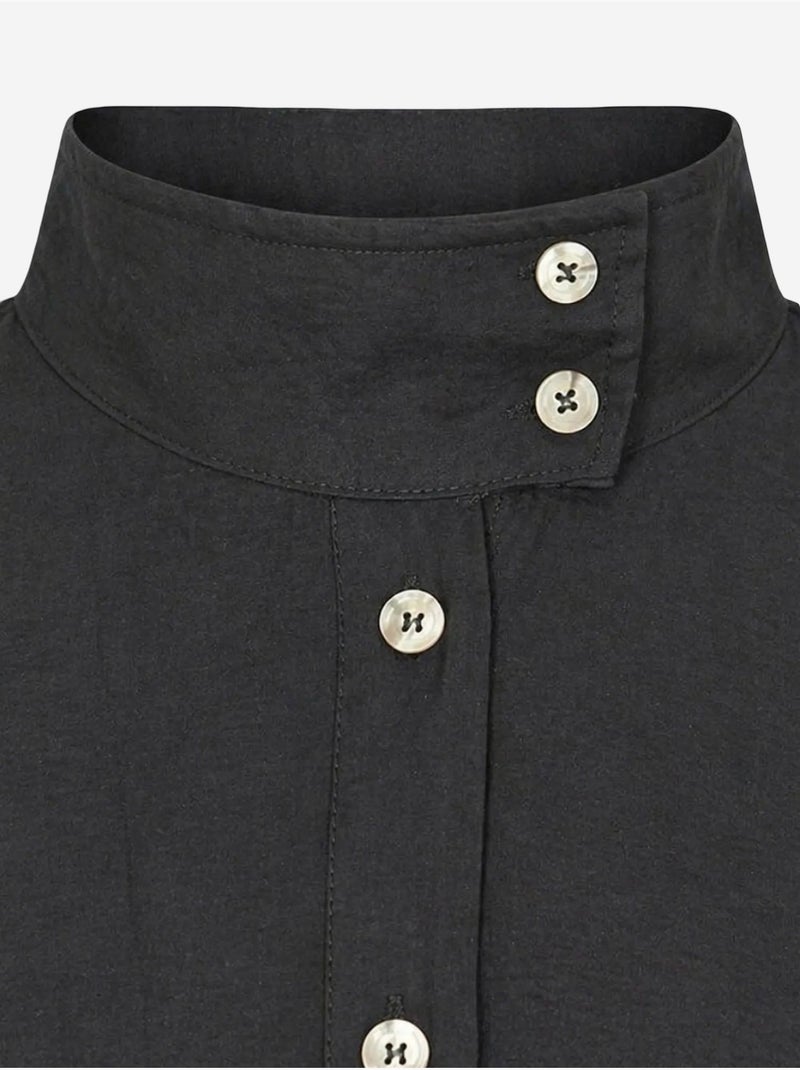 Chemise décontractée boutonnée à col mandarin mixray Noir - Kiabi