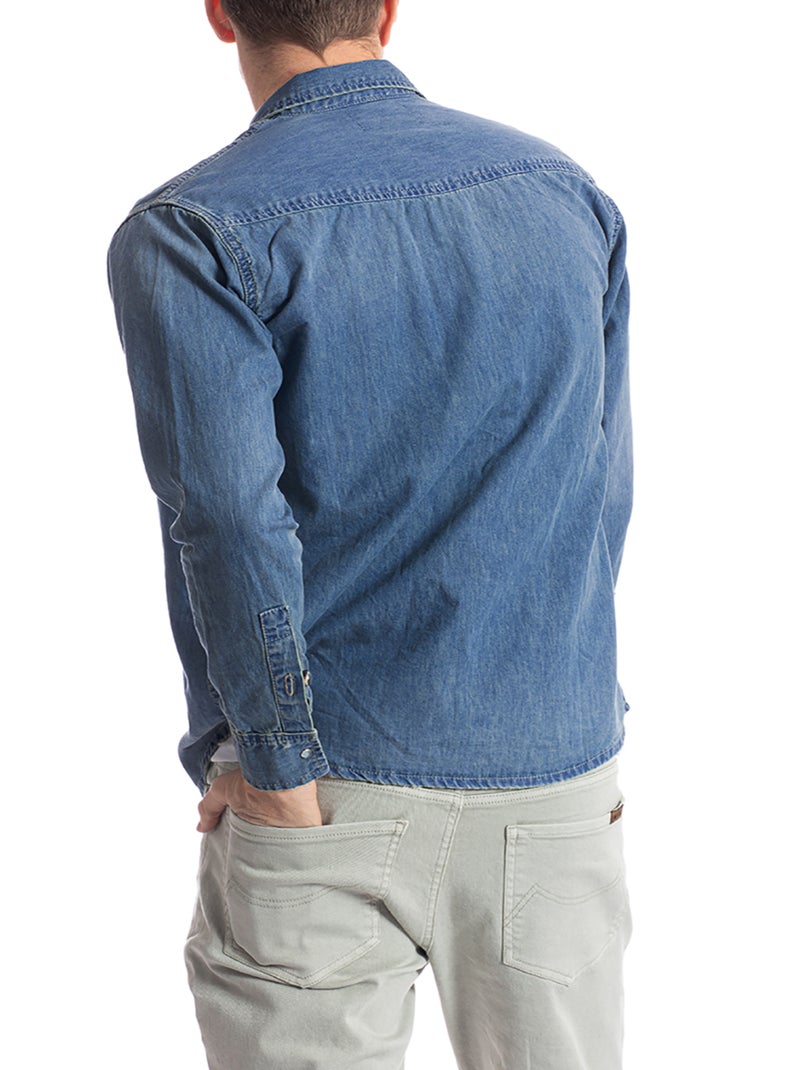 Chemise denim coupe western FURY 'Rica Lewis' Bleu - Kiabi