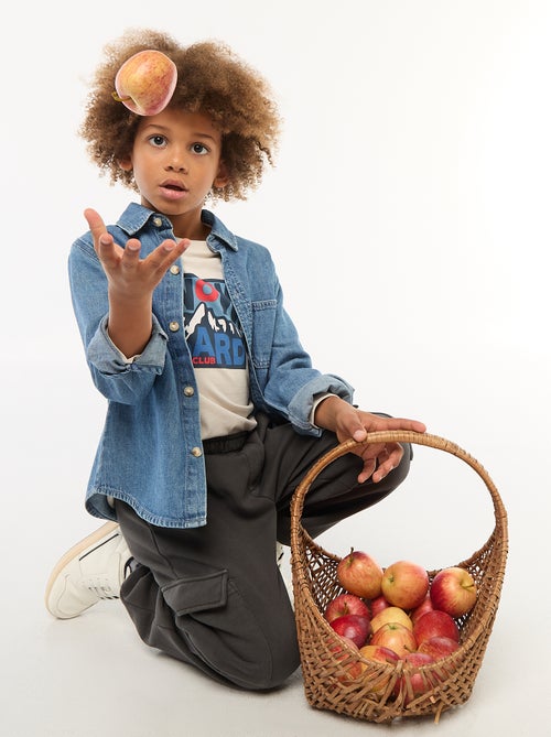 Chemise denim en jean - Kiabi