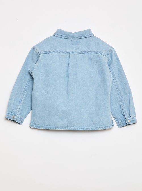 Chemise denim regular fit en coton - Kiabi