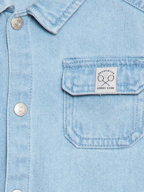 Chemise denim regular fit en coton - Kiabi